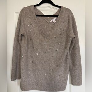 Sweater with beaded accents